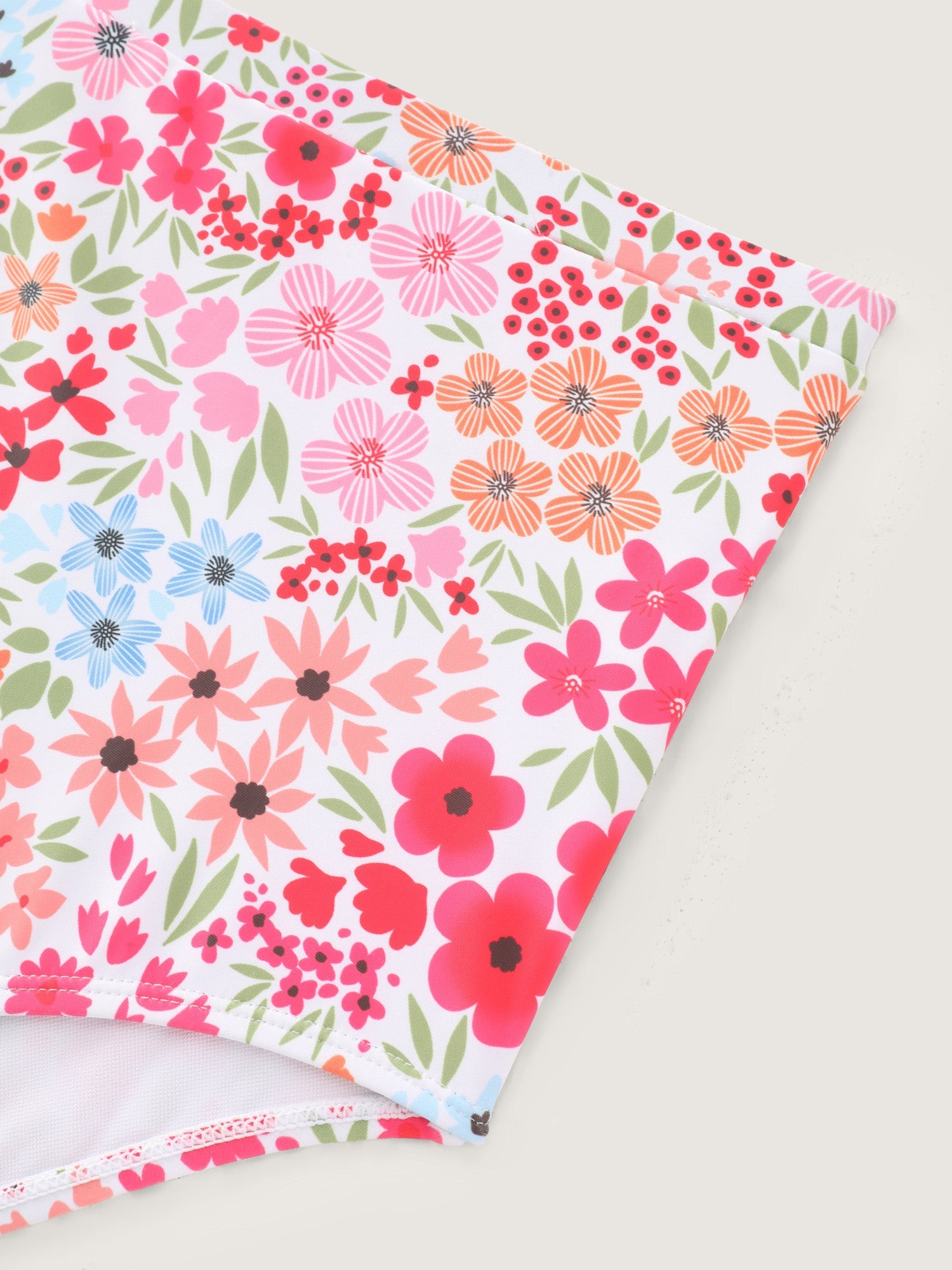 Colorful Floral Print Pockets Flowy Swim Dress