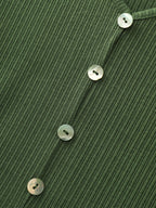 Stretchy Tiered Button Detail Knit Top