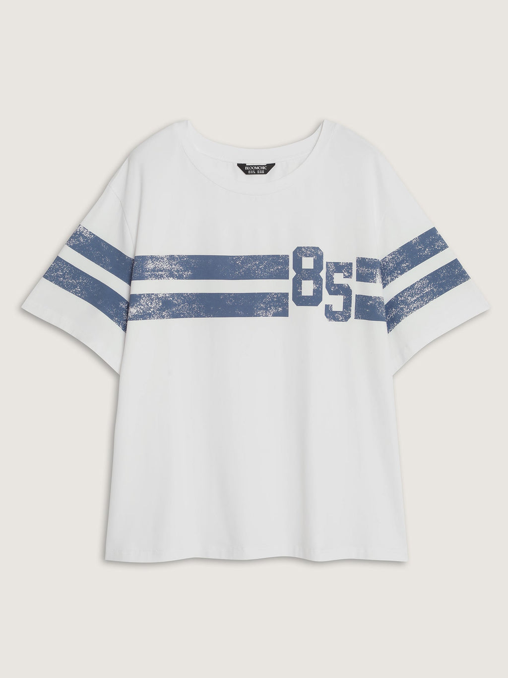 Cotton Striped Print Relaxed-Fit T-Shirt