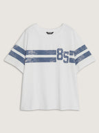 Cotton Striped Print Relaxed-Fit T-Shirt