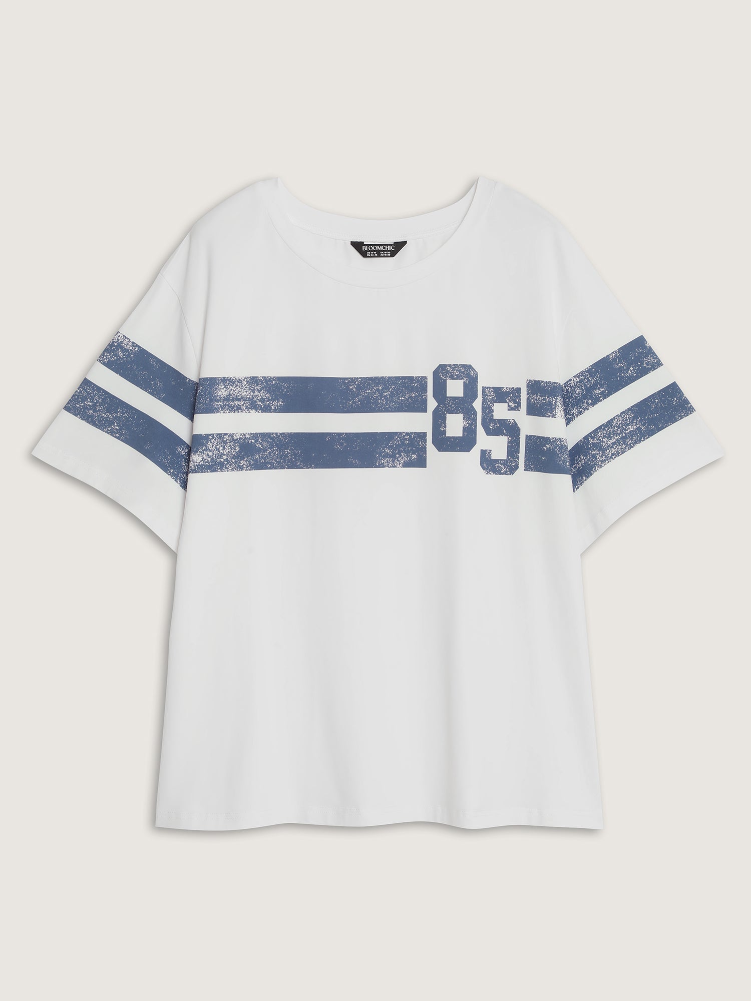 Cotton Striped Print Relaxed-Fit T-Shirt