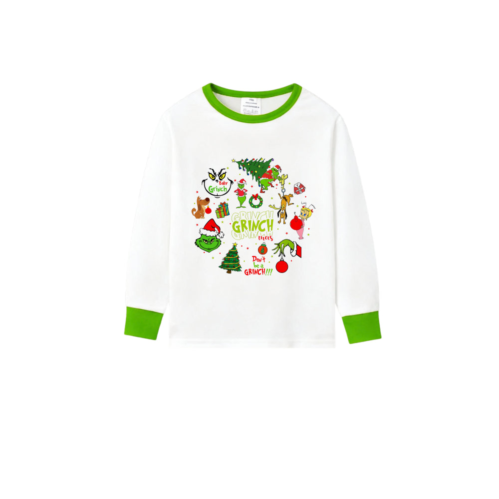 Holiday Family Christmas Pajamas Set With Cute Xmas Character Cartoon Design