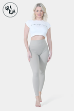 High Waisted Sculpting Leggings in Bleach Grey