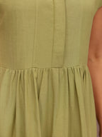 Rhiona Linen Shirt Dress - Olive