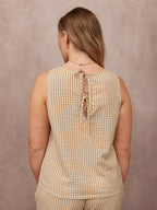 Ruby Tank Top - Brown Gingham