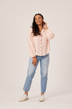Martha - Relaxed Linen Shirt - Pink