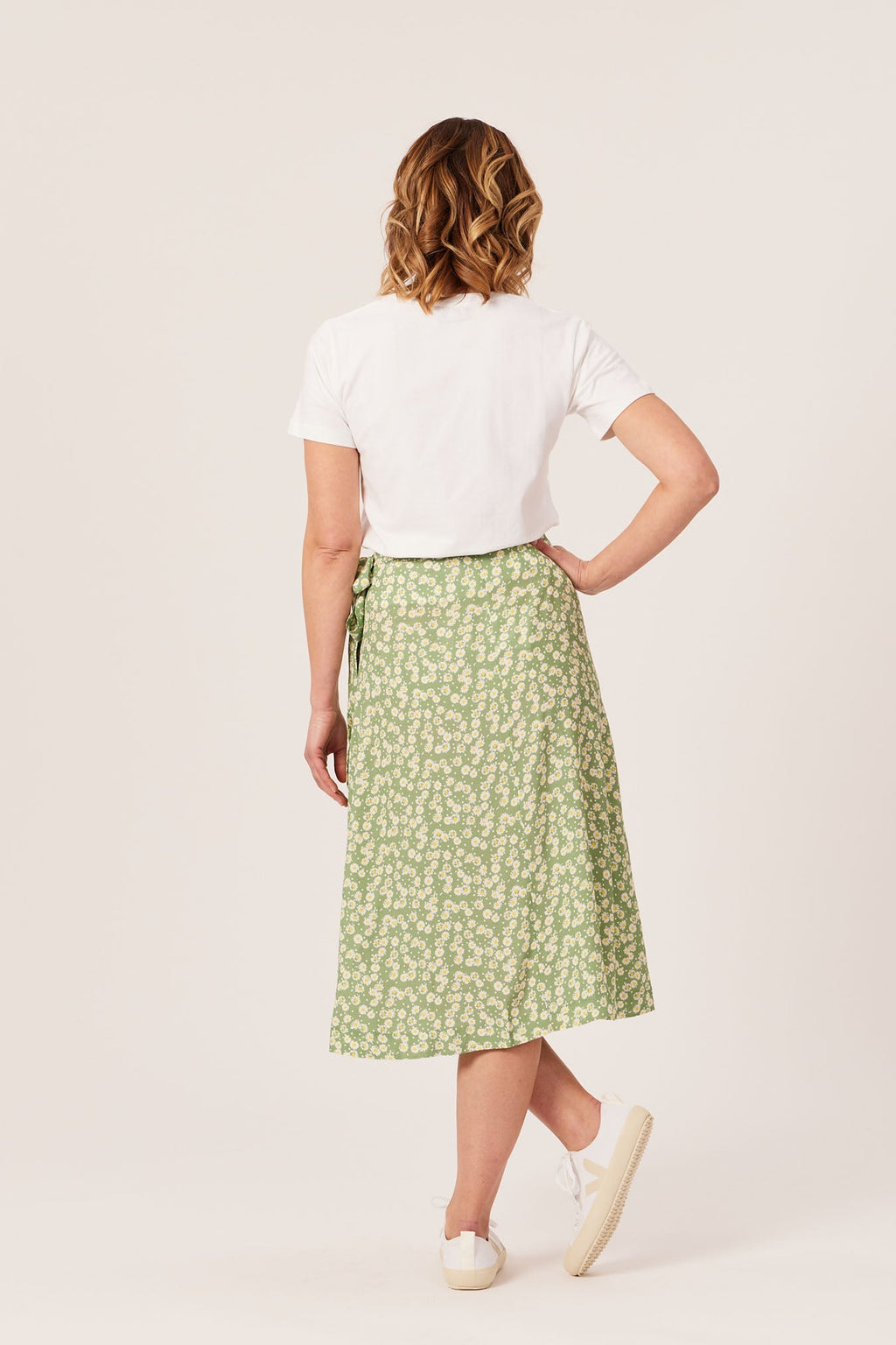 Linda - Midi Wrap Skirt - Green