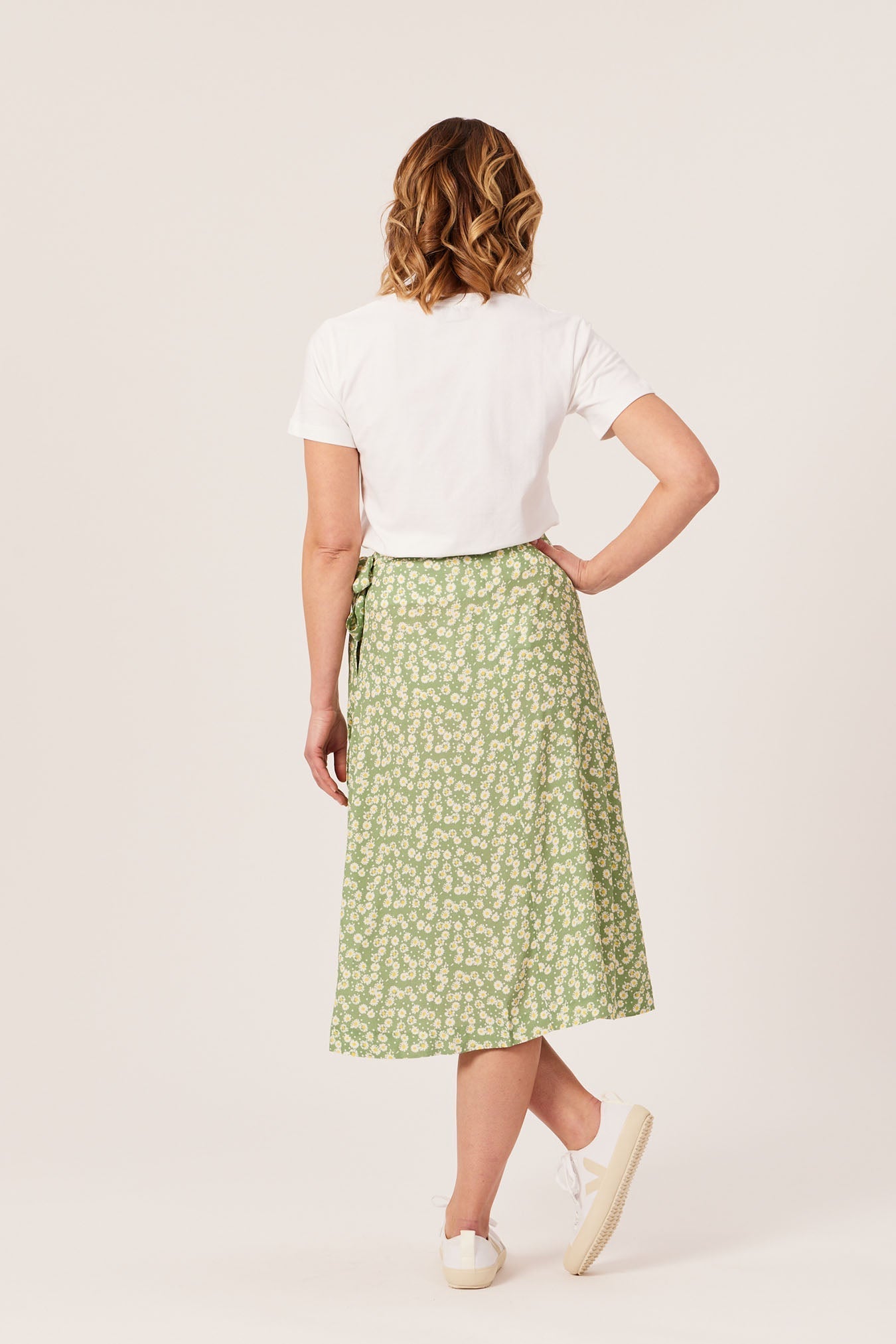 Linda - Midi Wrap Skirt - Green