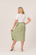 Linda - Midi Wrap Skirt - Green