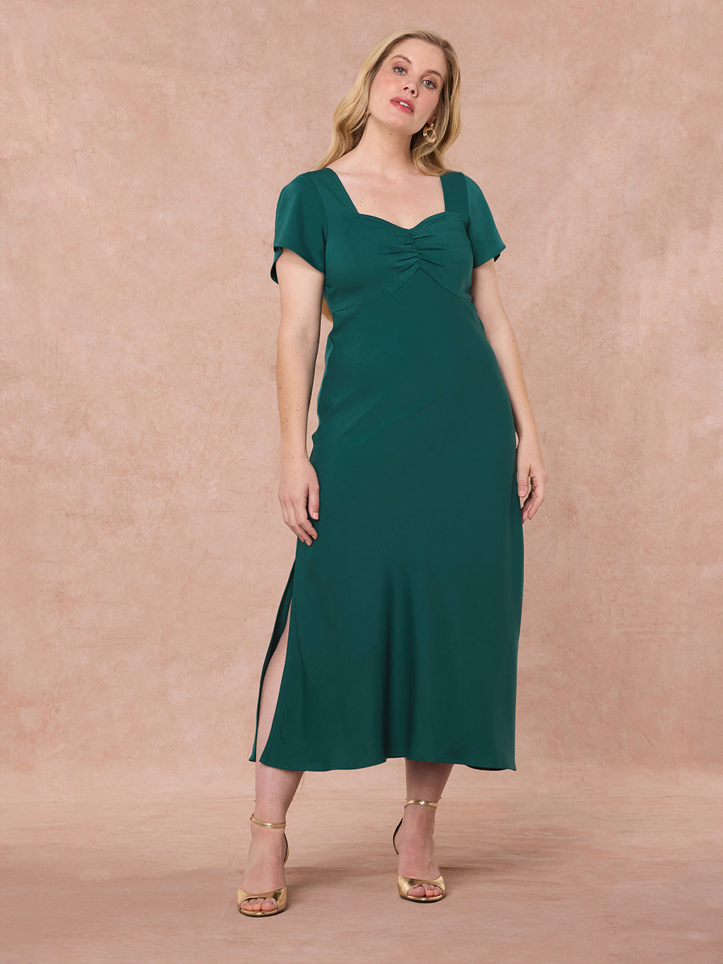 Carly - Sweetheart Midaxi Dress - Green