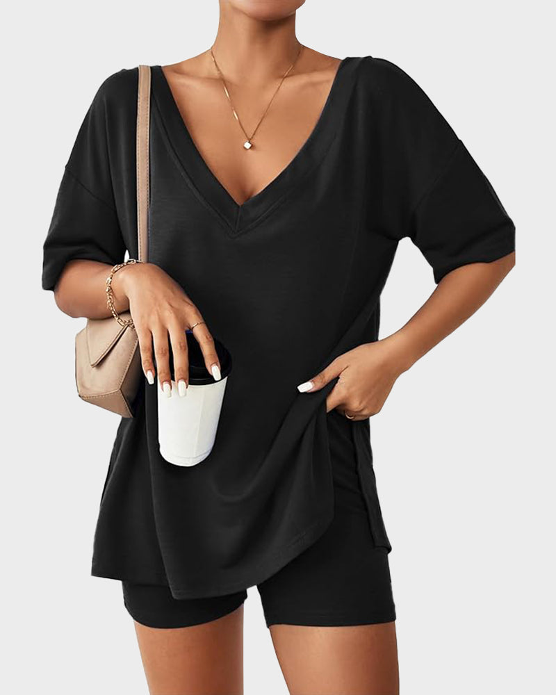 Casual Vibe Comfy Oversized 2-Piece Lounge Set