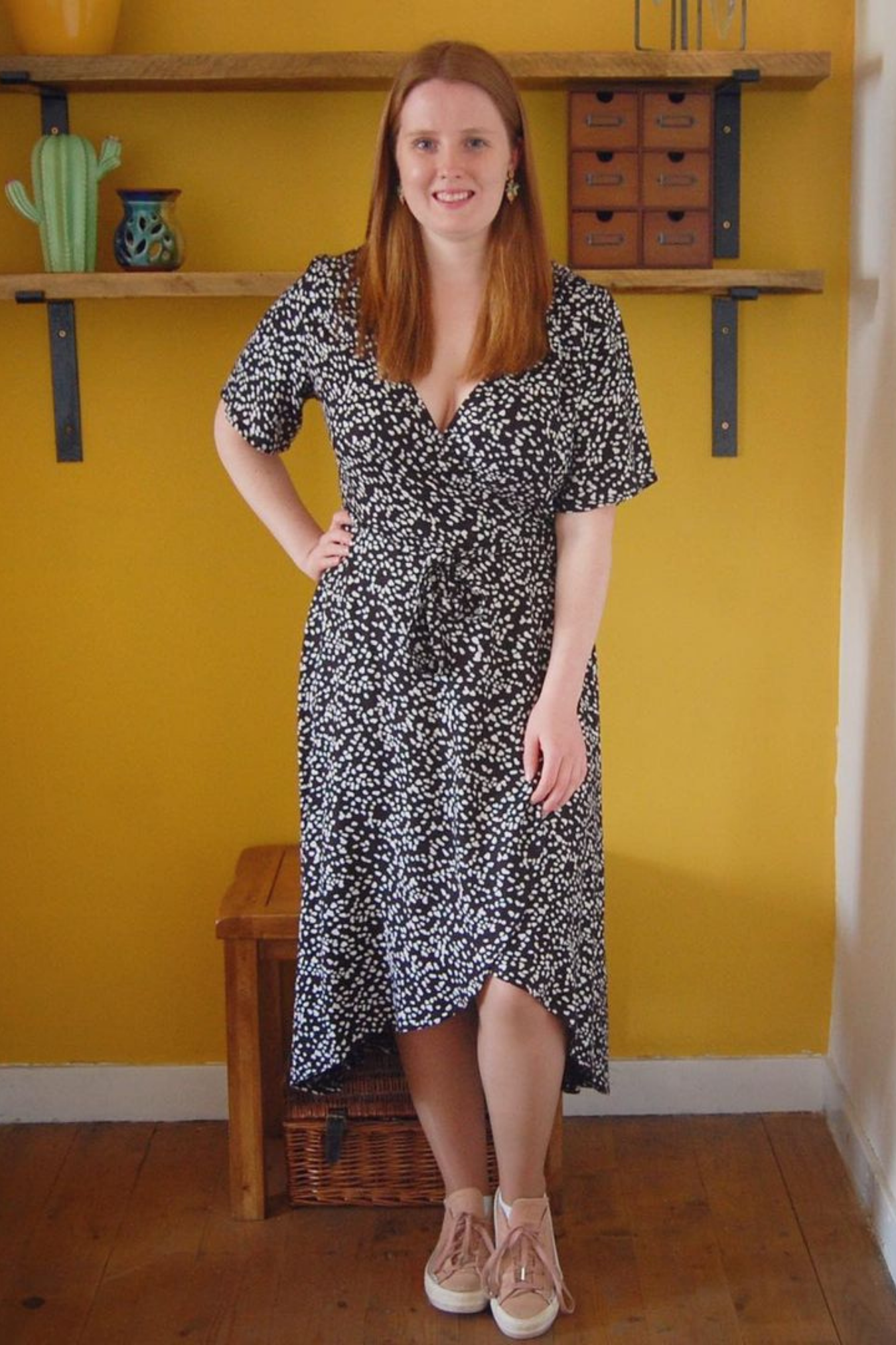 Claire - Midi Wrap Dress - Black