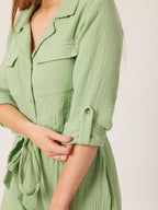 Clara - Utility Jumpsuit - Green