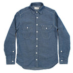 Indigo Jacquard Dot Utility Shirt