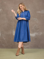 Daisie Denim Dress - Rhiona Long Sleeve