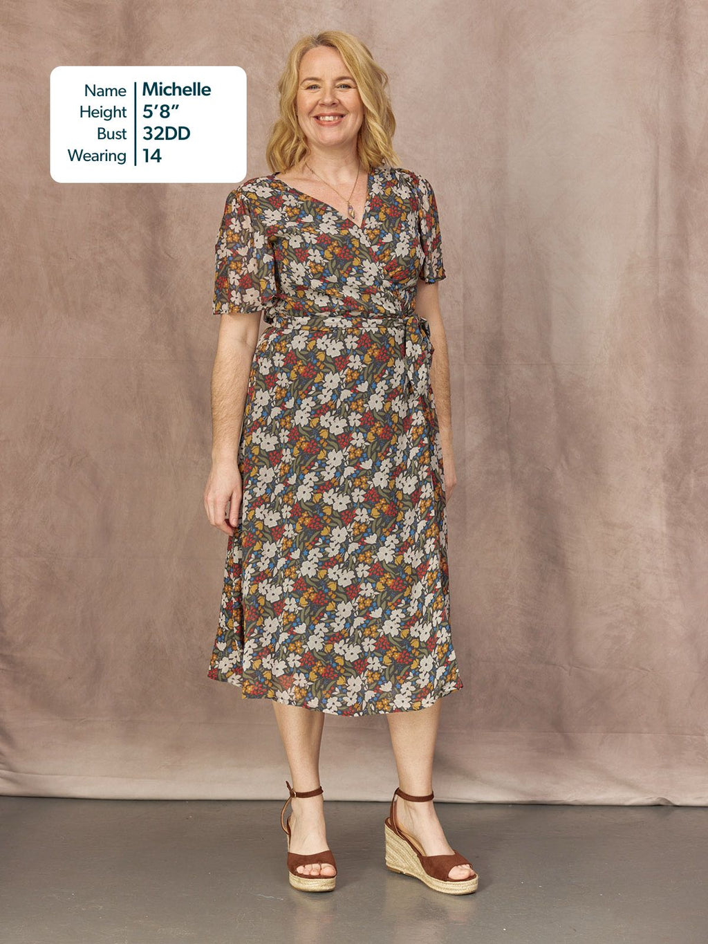 Dana Wrap Dress - Multi Painted Floral Print