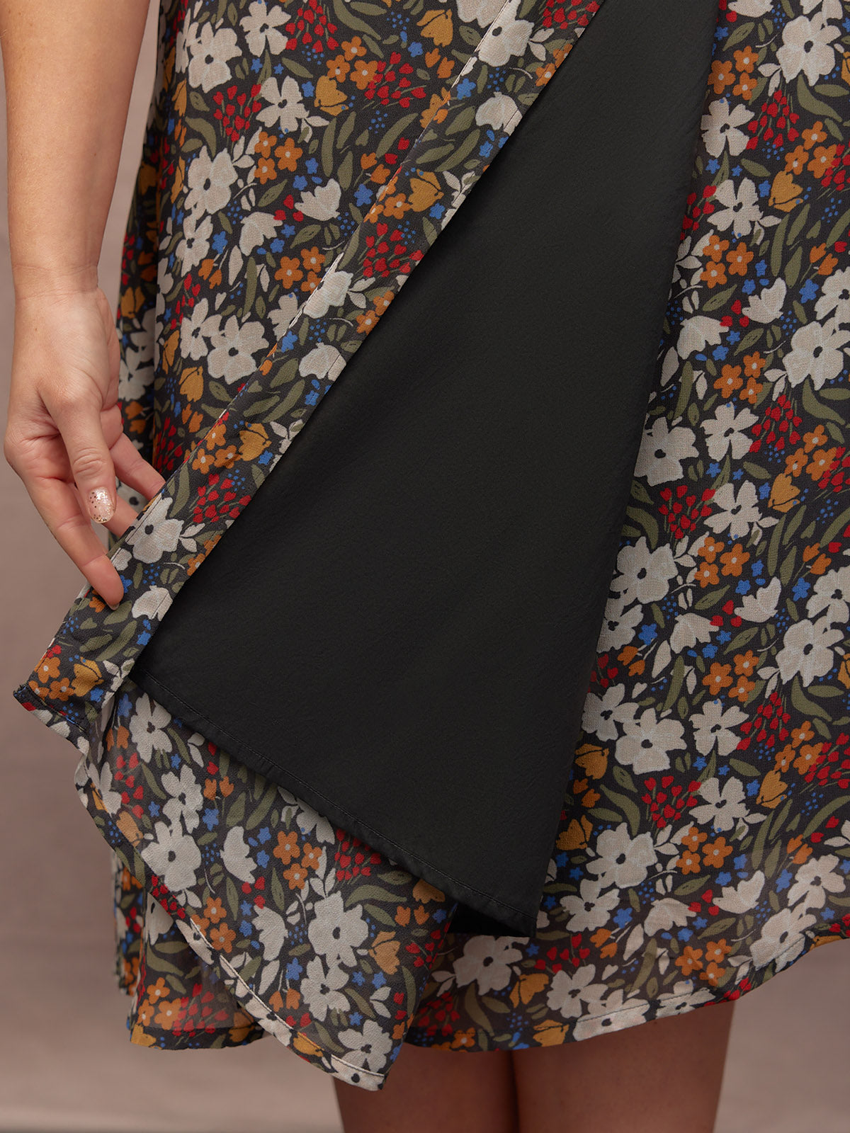 Dana Wrap Dress - Multi Painted Floral Print