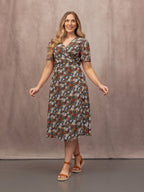 Dana Wrap Dress - Multi Painted Floral Print