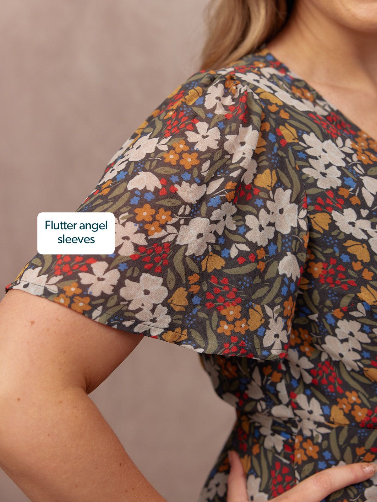 Dana Wrap Dress - Multi Painted Floral Print