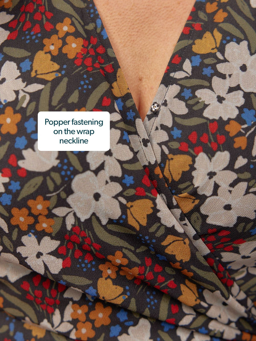 Dana Wrap Dress - Multi Painted Floral Print