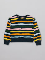 Elias - Kids Tracksuit Set - Navy Wave Stripe Print
