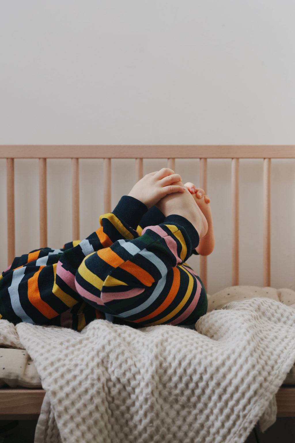 Elias - Kids Tracksuit Set - Navy Wave Stripe Print