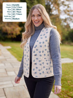 Eva - Quilted Gilet - Floral