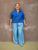 Evie - Zip Sweatshirt - Blue