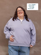 Evie Zip Sweatshirt - Lilac