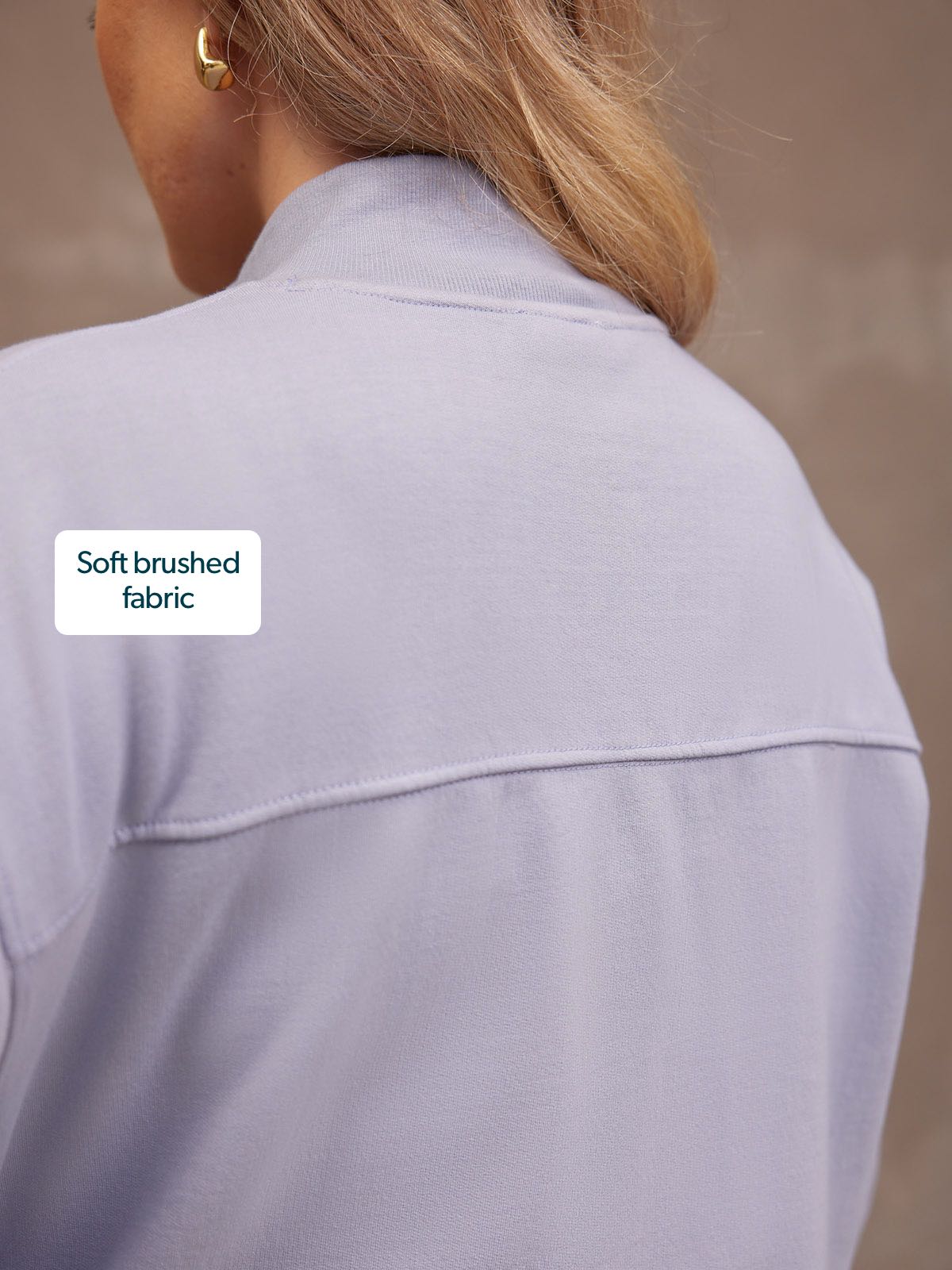 Evie Zip Sweatshirt - Lilac
