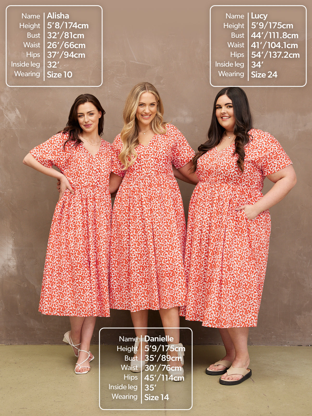 Fern Dress - Terracotta Print