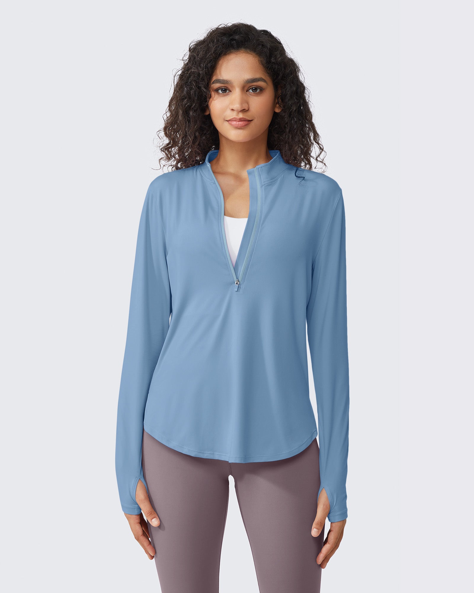 Womens UPF 50+ Sun Shirts Lightweight Quick Dry Long Sleeve Workout Tops Lightweight Running Pullover