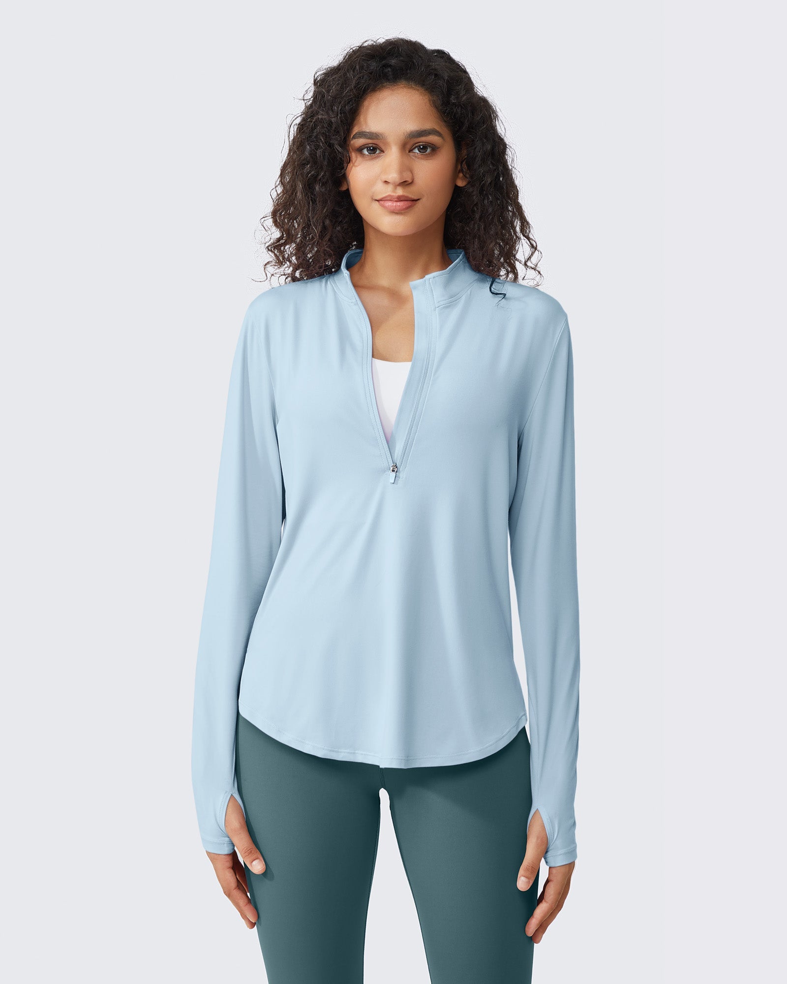 Womens UPF 50+ Sun Shirts Lightweight Quick Dry Long Sleeve Workout Tops Lightweight Running Pullover