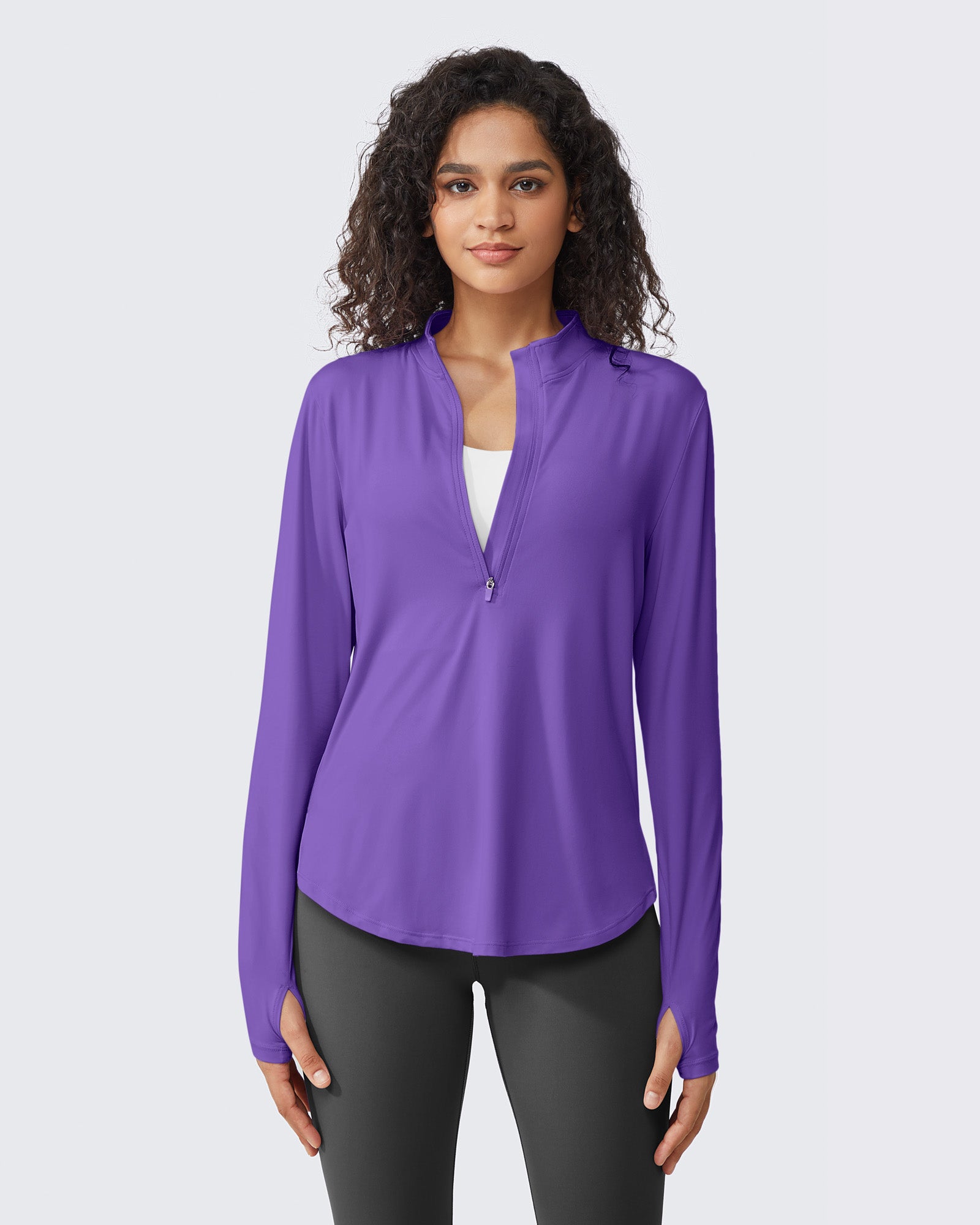 Womens UPF 50+ Sun Shirts Lightweight Quick Dry Long Sleeve Workout Tops Lightweight Running Pullover