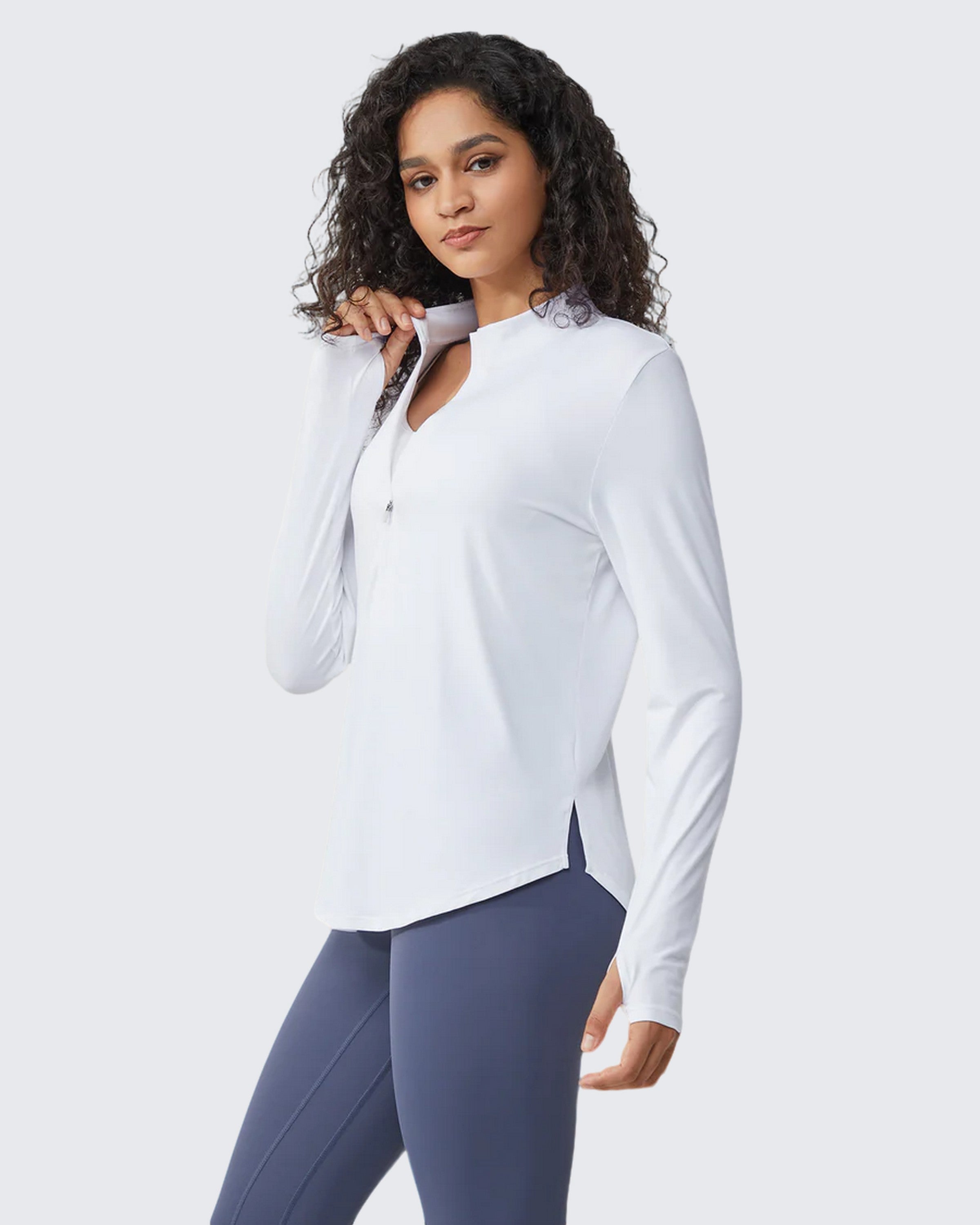 Womens UPF 50+ Sun Shirts Lightweight Quick Dry Long Sleeve Workout Tops Lightweight Running Pullover