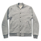 The Bomber in White Fleck Fleece