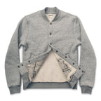 The Bomber in White Fleck Fleece