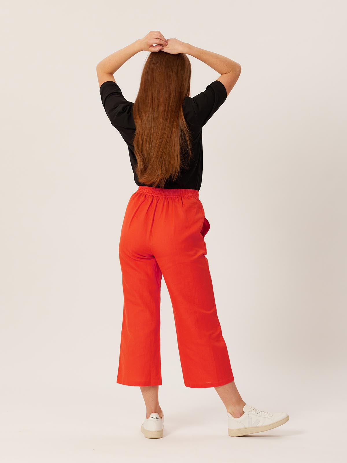 Gigi - Cropped Trousers - Red