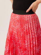 Gill - Pleated Skirt - Pink & Red