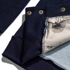 The Bomber in Indigo Fleece