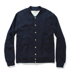 The Bomber in Indigo Fleece