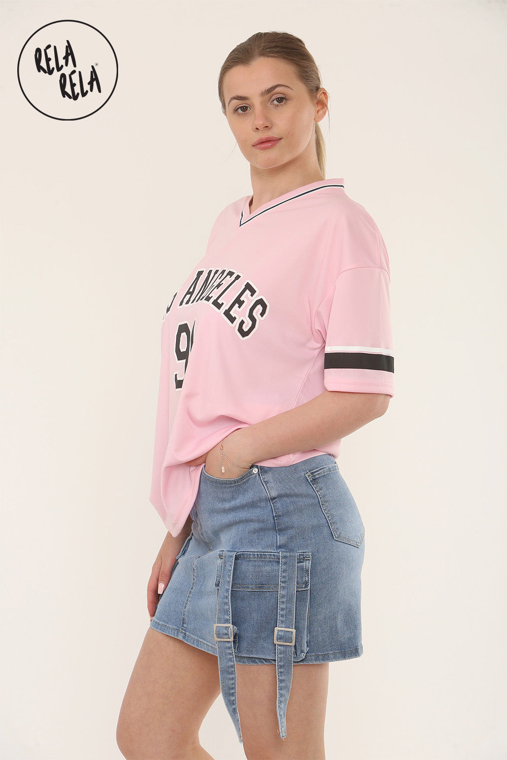 Flap Pocket Cargo Style Denim Skirt With Tassel Detail