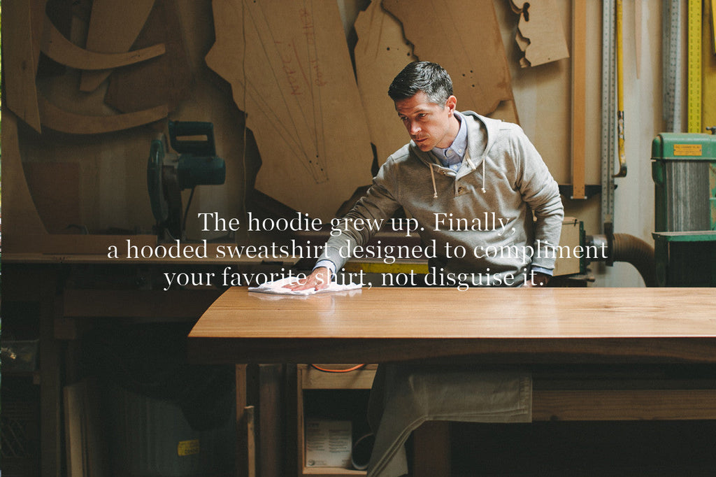 Heather Grey 3 Button Hooded Sweatshirt