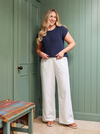 Heather Button Front Trouser