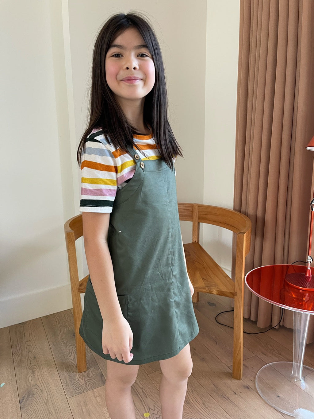 Hedy - Kids T-Shirt - White Wave Stripe Print