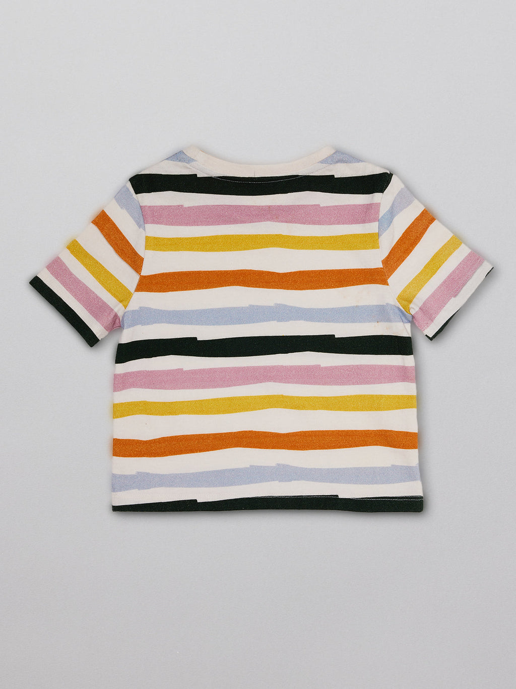 Hedy - Kids T-Shirt - White Wave Stripe Print