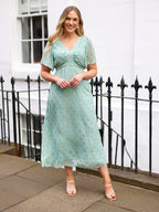 Helena Lurex Dress - Mint/Gold