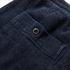 The Après Short in Indigo Crepe