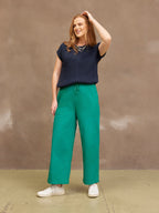 Isha Relaxed Trouser - Green