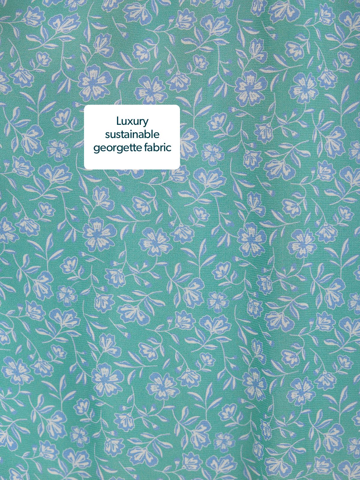 Isla Georgette Dress - Green Floral